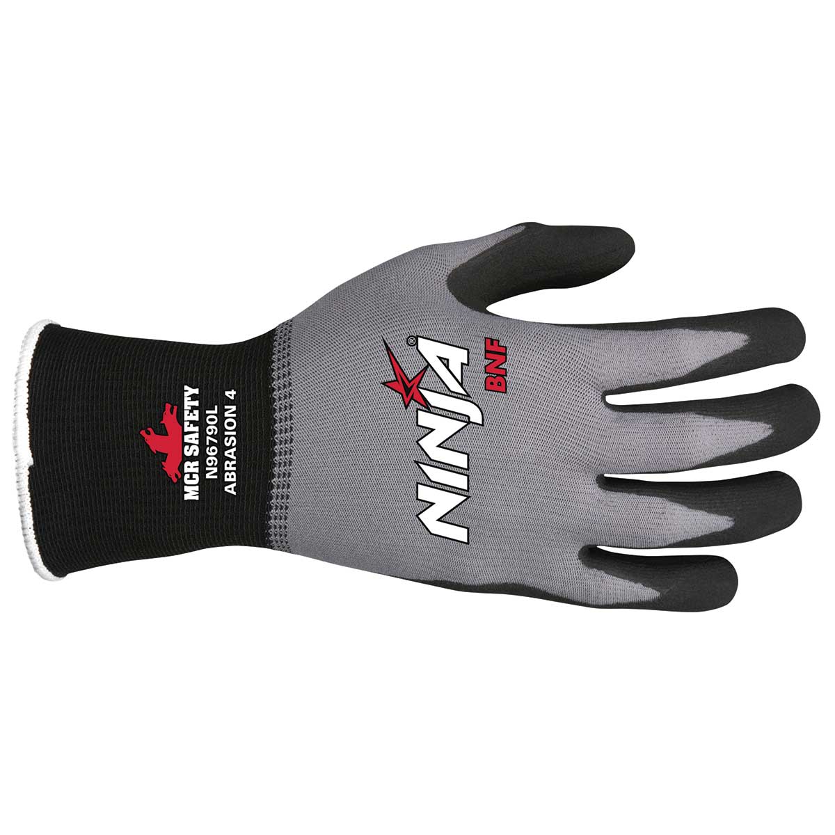 Front of the Ninja BNF with NFT Coating, 15 Gauge Nylon/Spandex Coated Glove