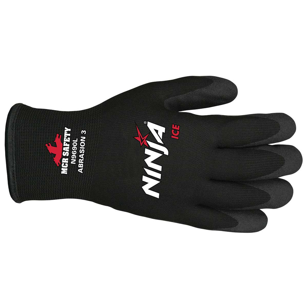 Front of the MCR Safety Ninja Ice Insulated Coated Knit Gloves