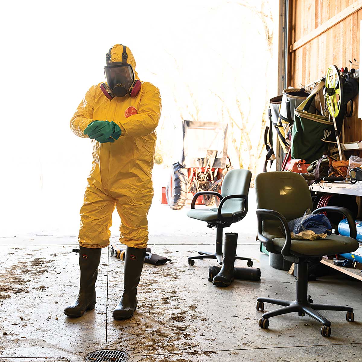 DuPont Tychem 2000 Coverall, Serged Seams, Hooded, 12pk