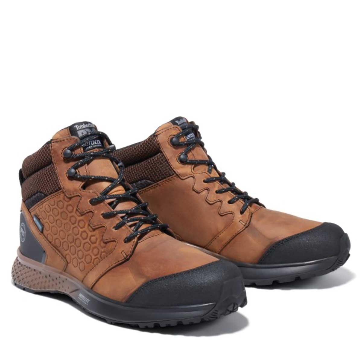 Brown Timberland PRO 6" Plain Toe Reaxion Hiker Boots