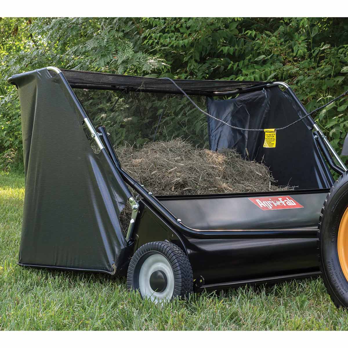 Agri-Fab 52" Tow Lawn Sweeper In Use+++Agri-Fab 52" Tow Lawn Sweeper In Use