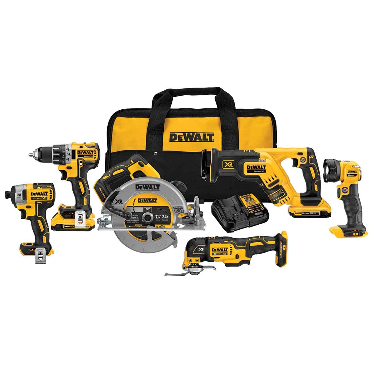 DEWALT 20V MAX XR® 6-Tool Compact Combo Kit