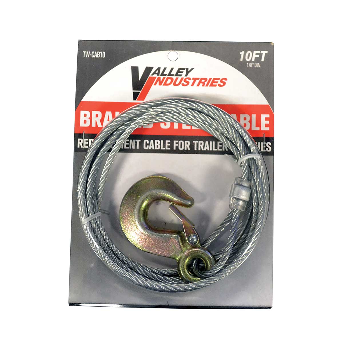 Valley Industries Trailer Winch Replacement Cable - 10' Length