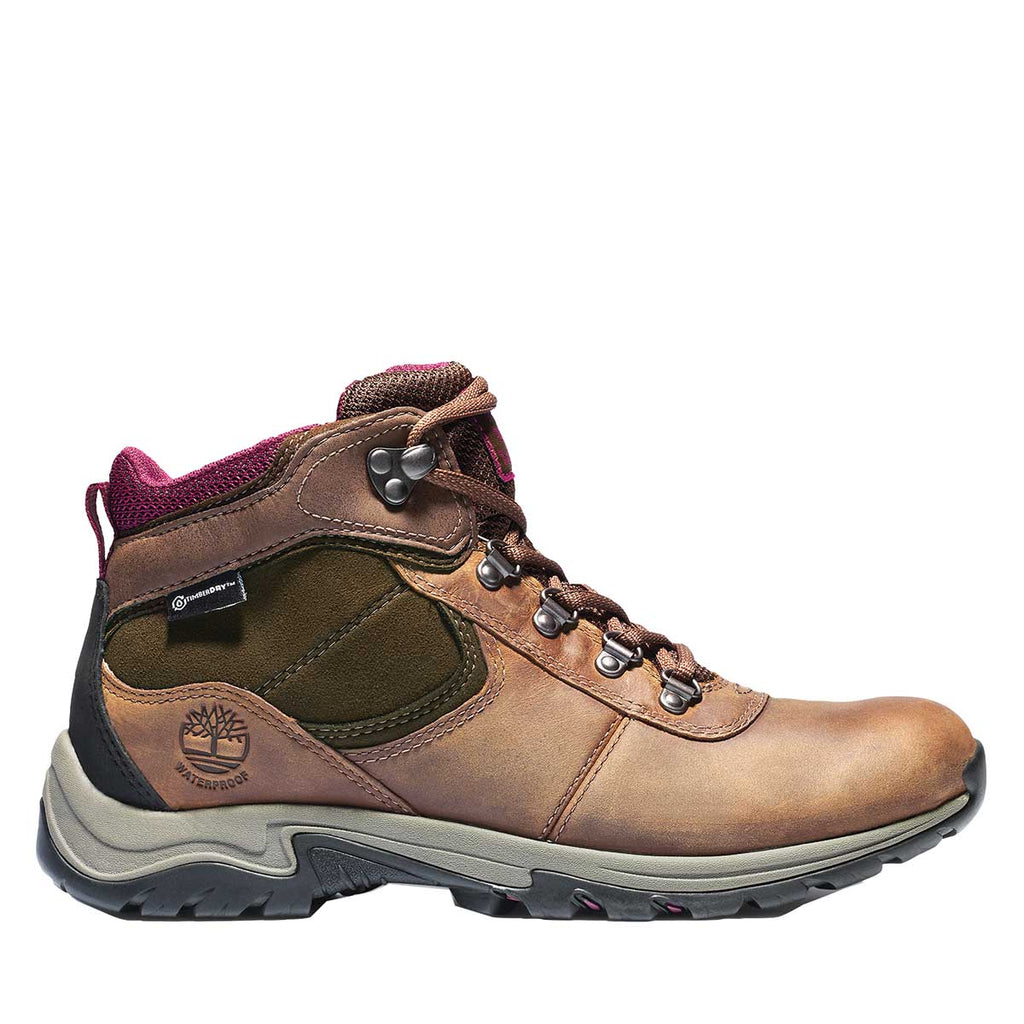Side view of the Timberland Tree Women's Mt. Maddsen Mid Waterproof Hiking Boots
