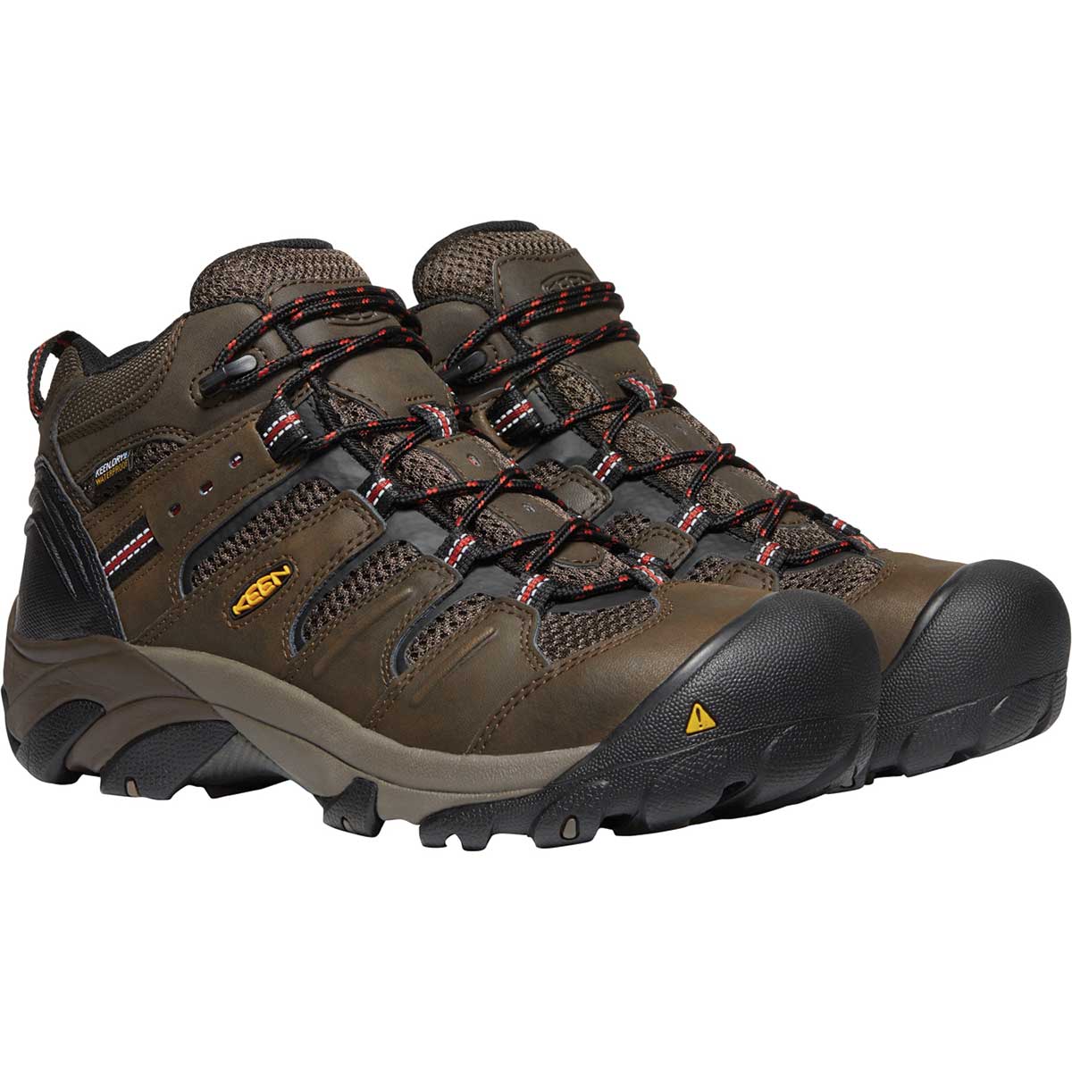 Cascade Brown/Brindle KEEN Utility Men's Lansing Mid Waterproof Steel Toe Hiker Boots