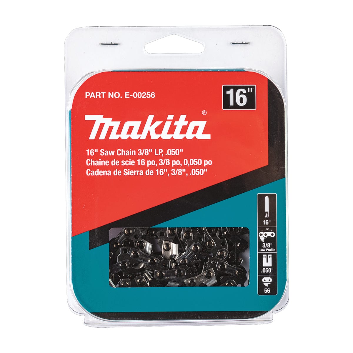 Makita 16 Saw Chain, 3/8 LP, .050 E-00256 - The Home Depot Makita 16 Saw Chain, 3/8 LP, .050 E-00256 - The Home Depot
