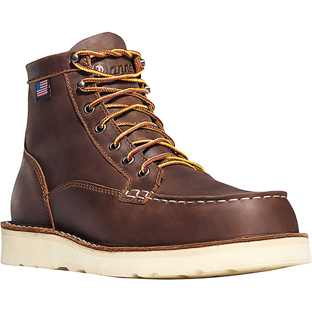 Brown Danner Men's Bull Run Moc Toe 6" Plain Toe Boots
