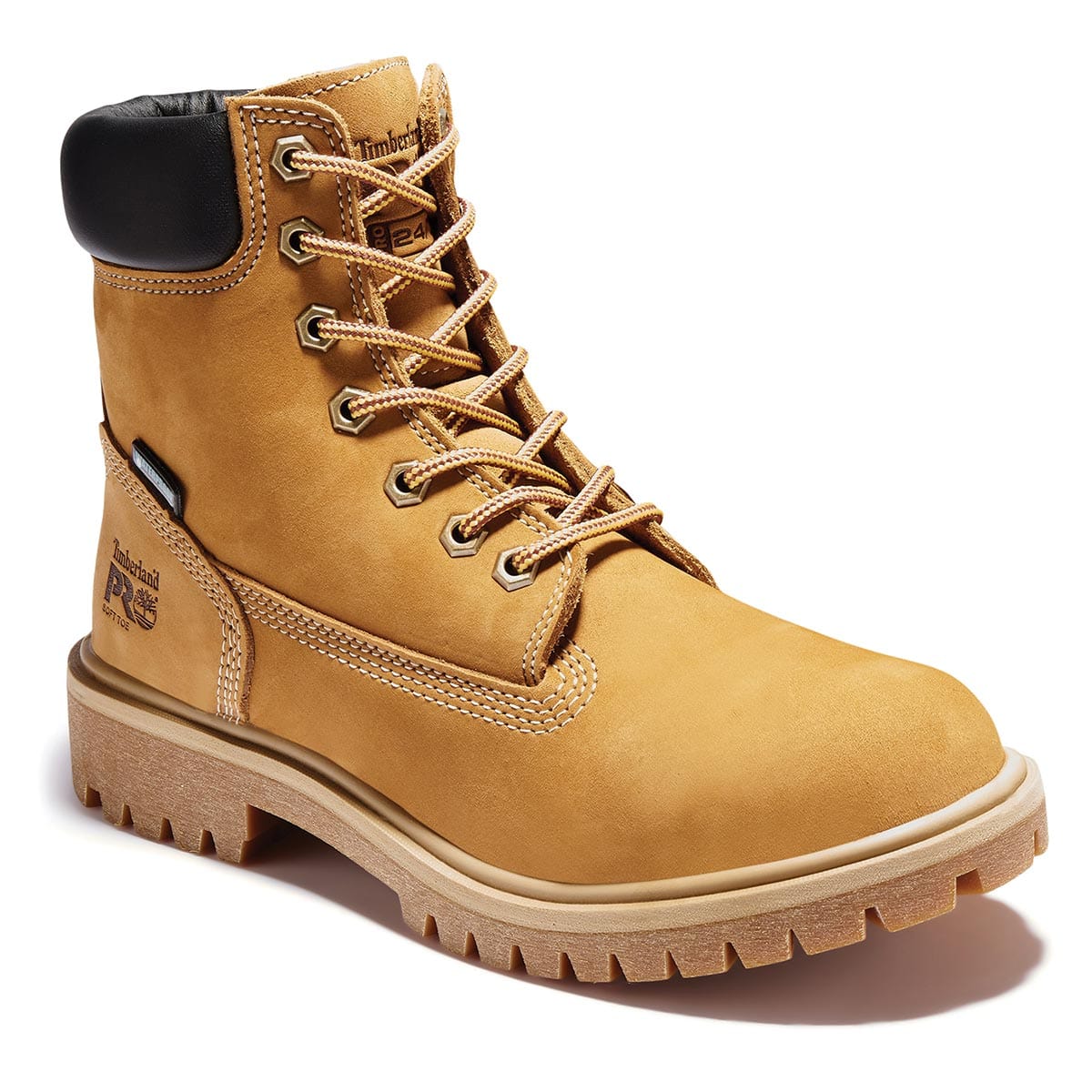 Wheat Timberland PRO Women's Direct Attach 6" Soft Toe Waterproof Boots