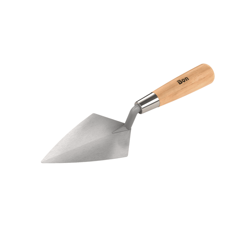 Bon Tool 7" x 3" Pointing Trowel with Carbon Steel Wood Handle