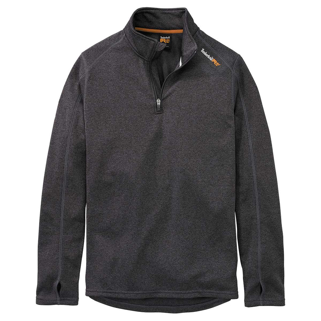 Heather Gray Timberland PRO Men's Understory Quarter-Zip Fleece Shirt