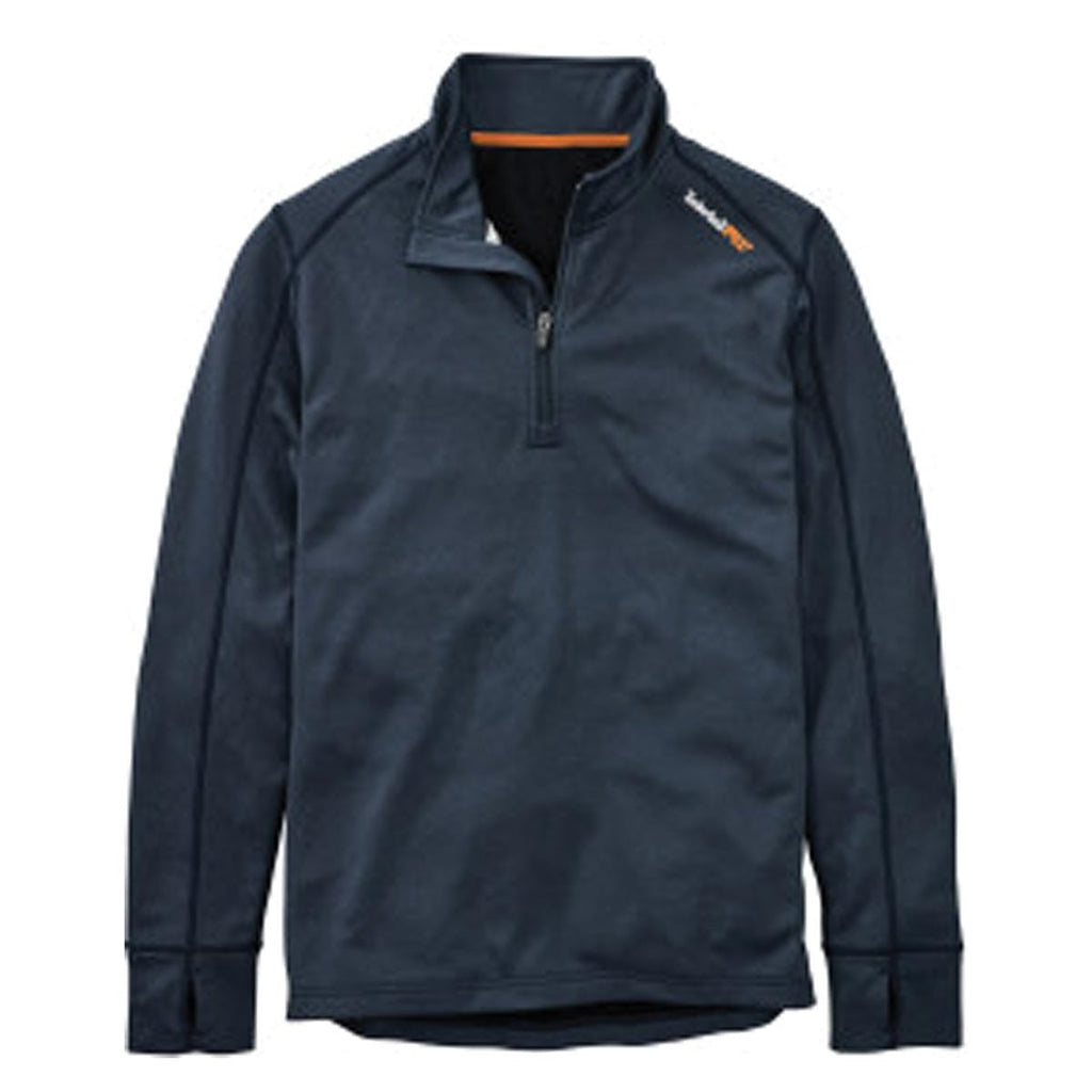 Navy Heather Timberland PRO Men's Understory Quarter-Zip Fleece Shirt