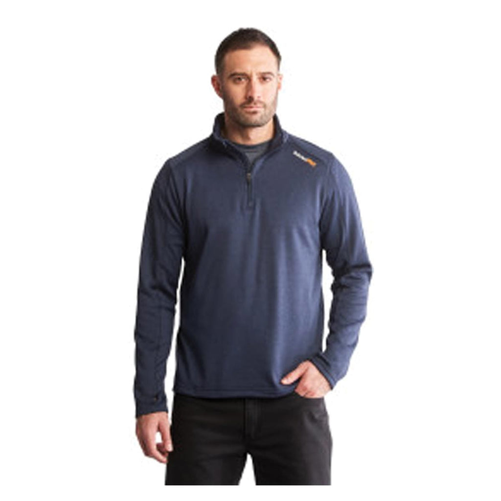 Navy Timberland PRO Men's Understory Quarter-Zip Fleece Shirt