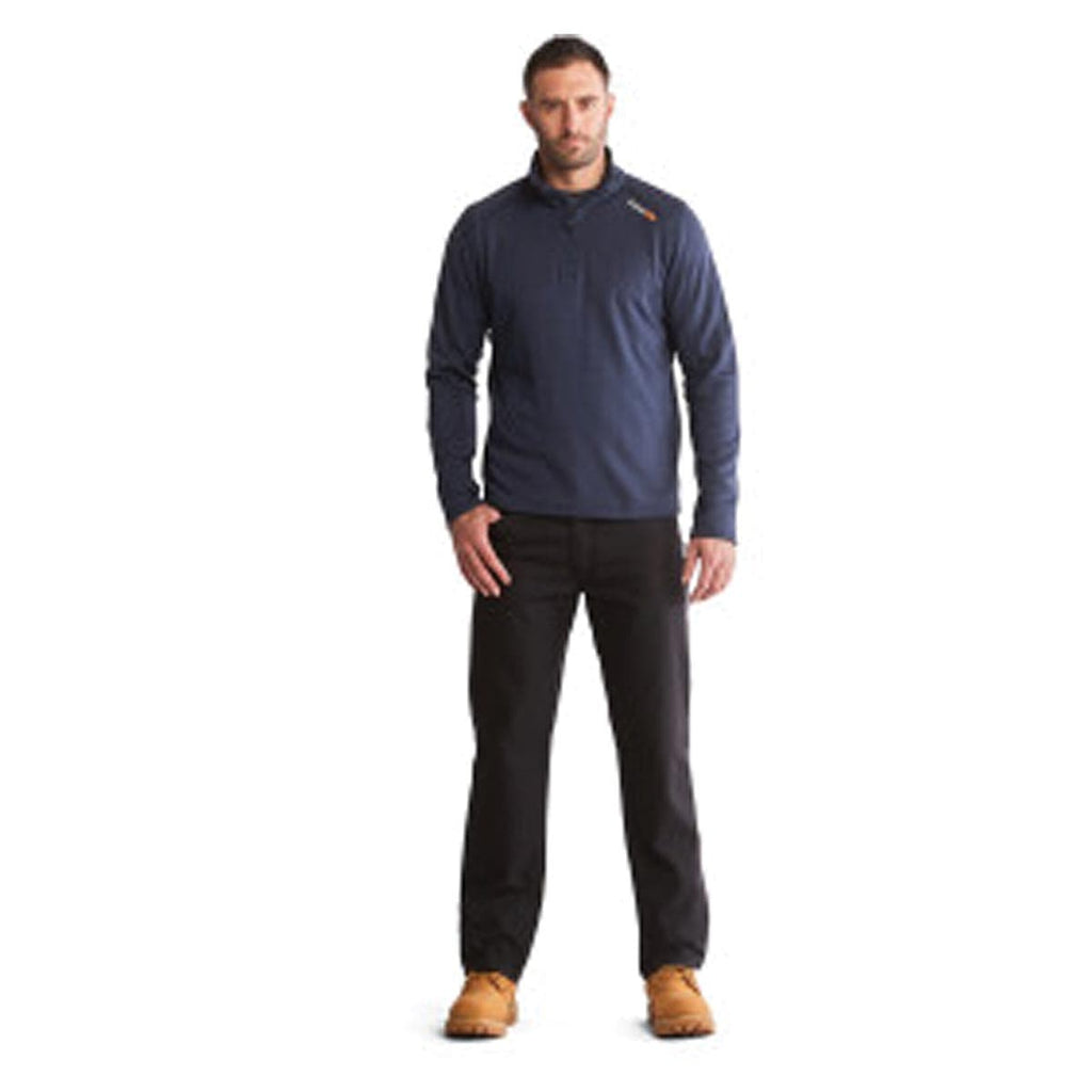 Navy Timberland PRO Men's Understory Quarter-Zip Fleece Shirt