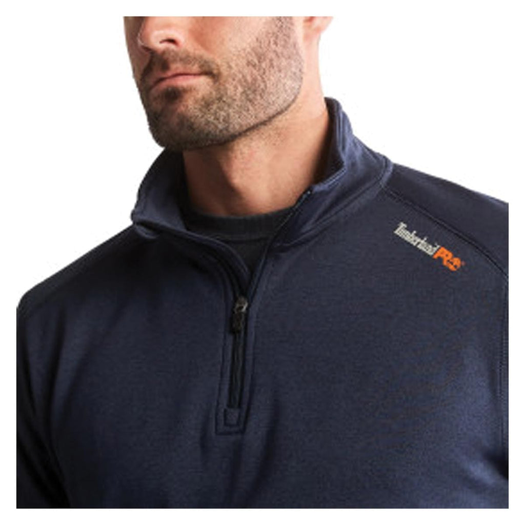 Navy Timberland PRO Men's Understory Quarter-Zip Fleece Shirt