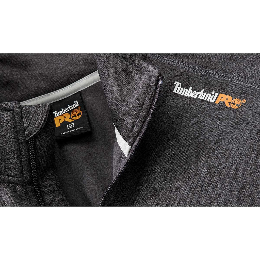 Closeup of Timberland PRO Men's Understory Quarter-Zip Fleece Shirt