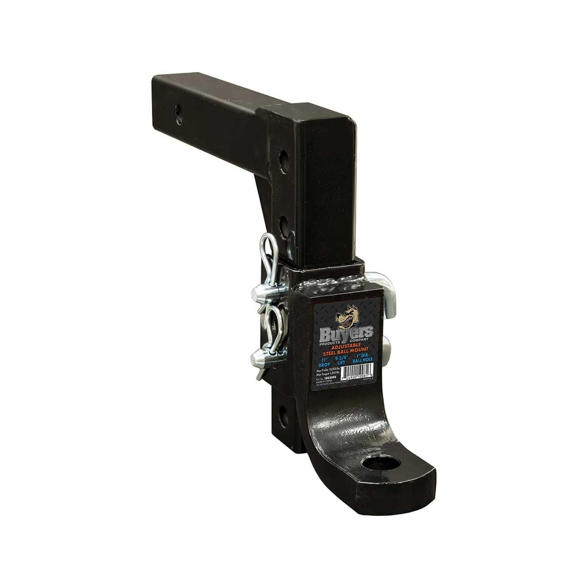 Buyers Products 4-Position 2" Solid Shank Adjustable Ball Mount