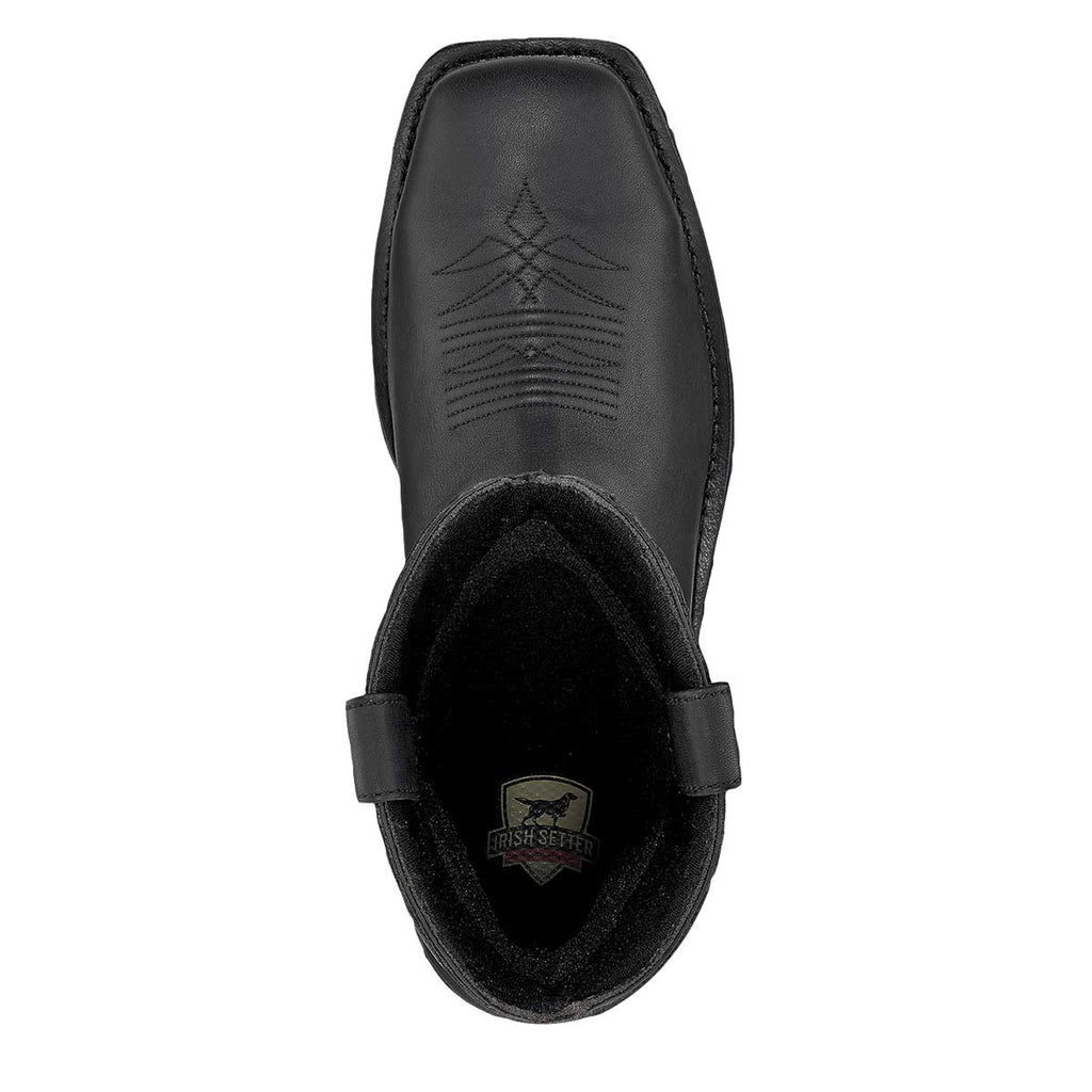 Top view of the Black Irish Setter Men's Marshall 11" Steel Toe Pull-On Boots