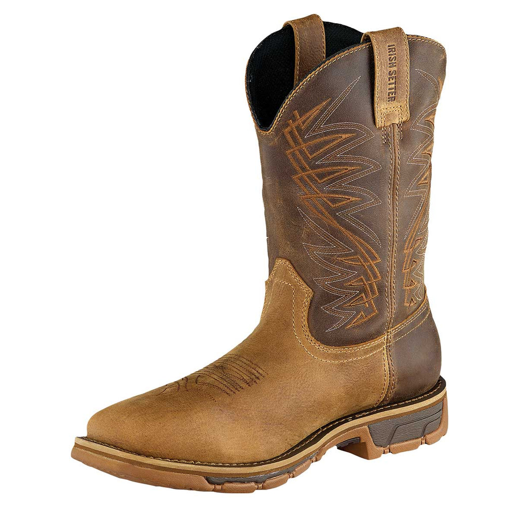 Brown Irish Setter Men's Marshall 11" Steel Toe Pull-On Boots