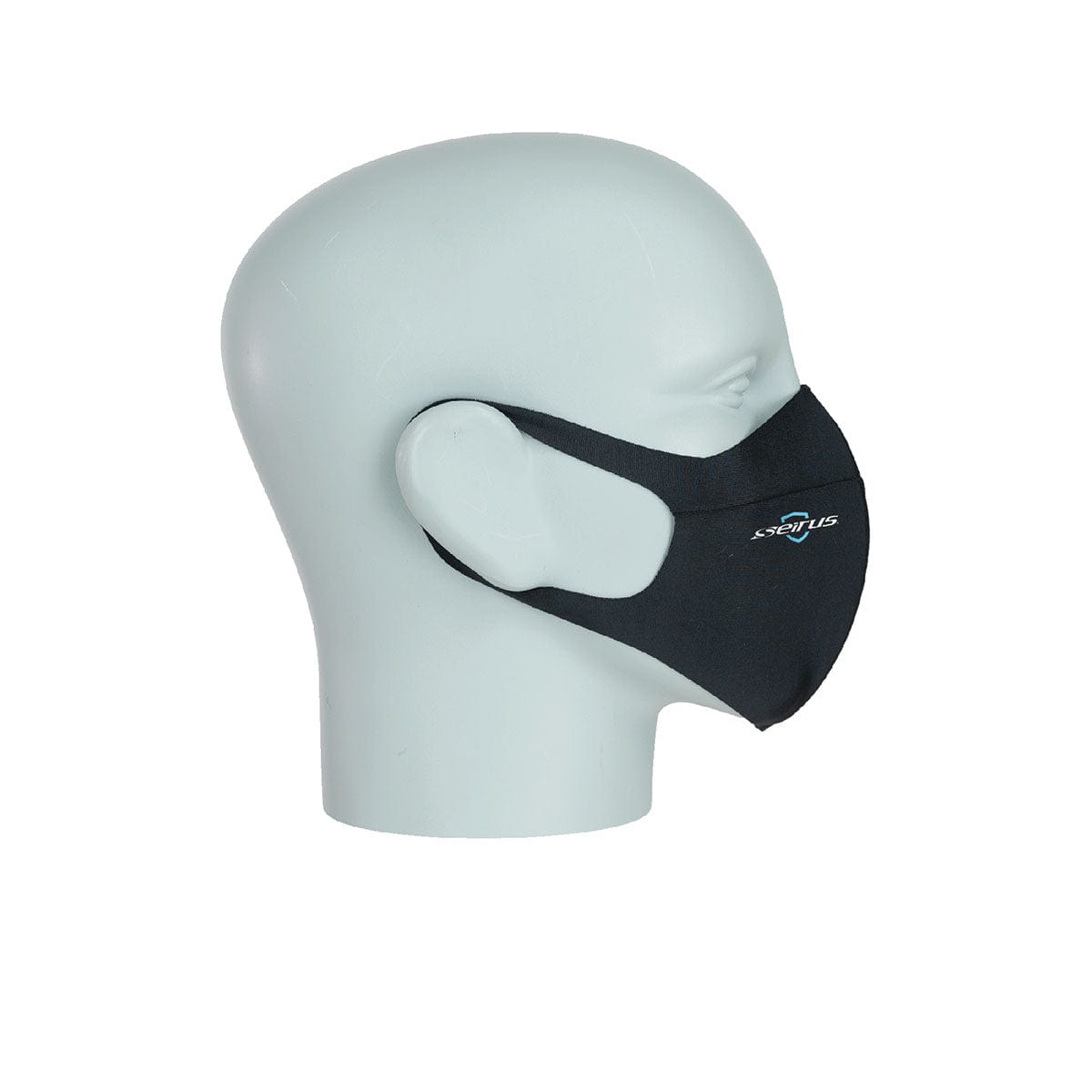 Side view of the black Seirus EVO Arc Masque