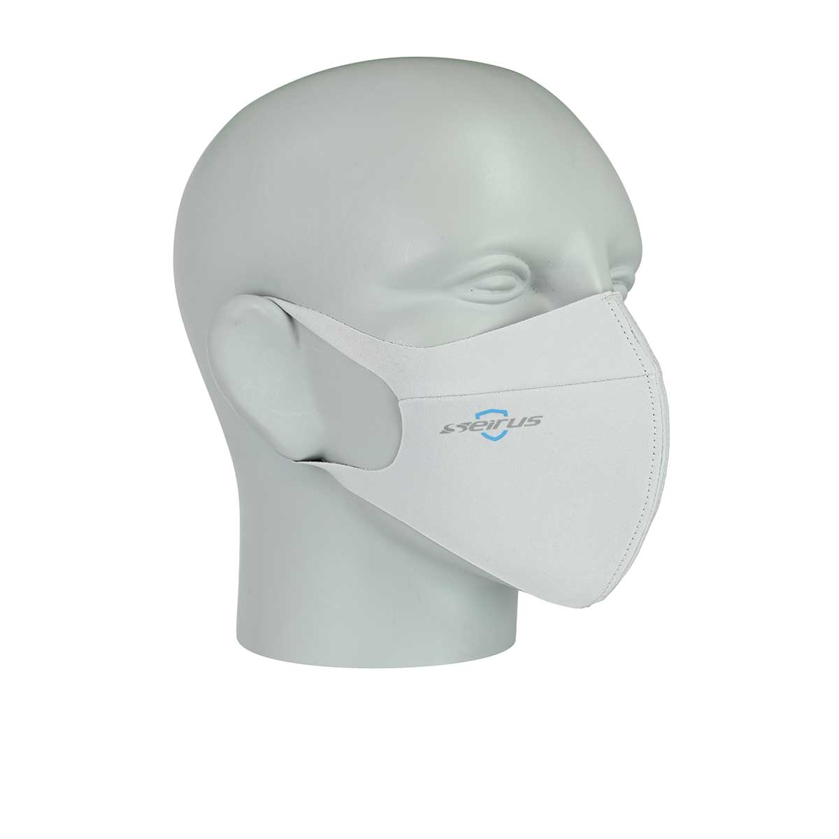 Seirus EVO Arc Masque on mannequin showing logo