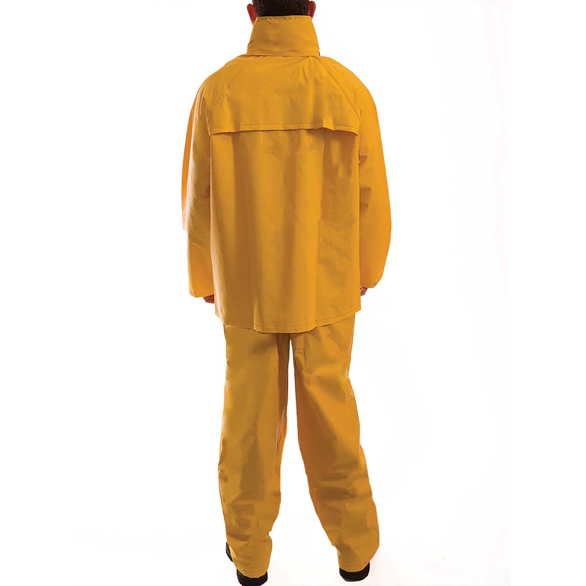 View of the back of the Tingley Comfort-Tuff 2-Piece Rain Suit