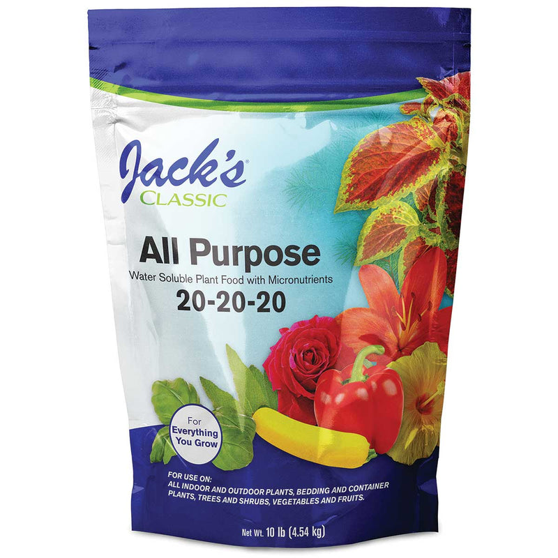Jacks Classic 10 lb All Purpose 20-20-20 Fertilizer