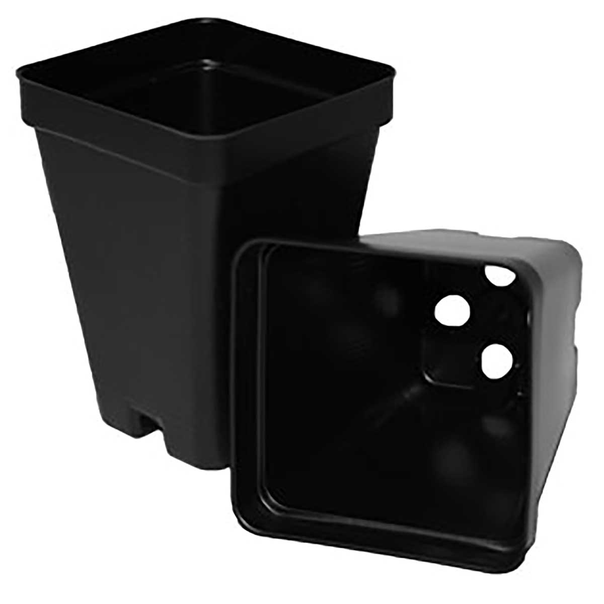 pack of plastic plant pots T.O. Plastics 2.50-inch Square Pot, Thermoform, 800-case TO700003C