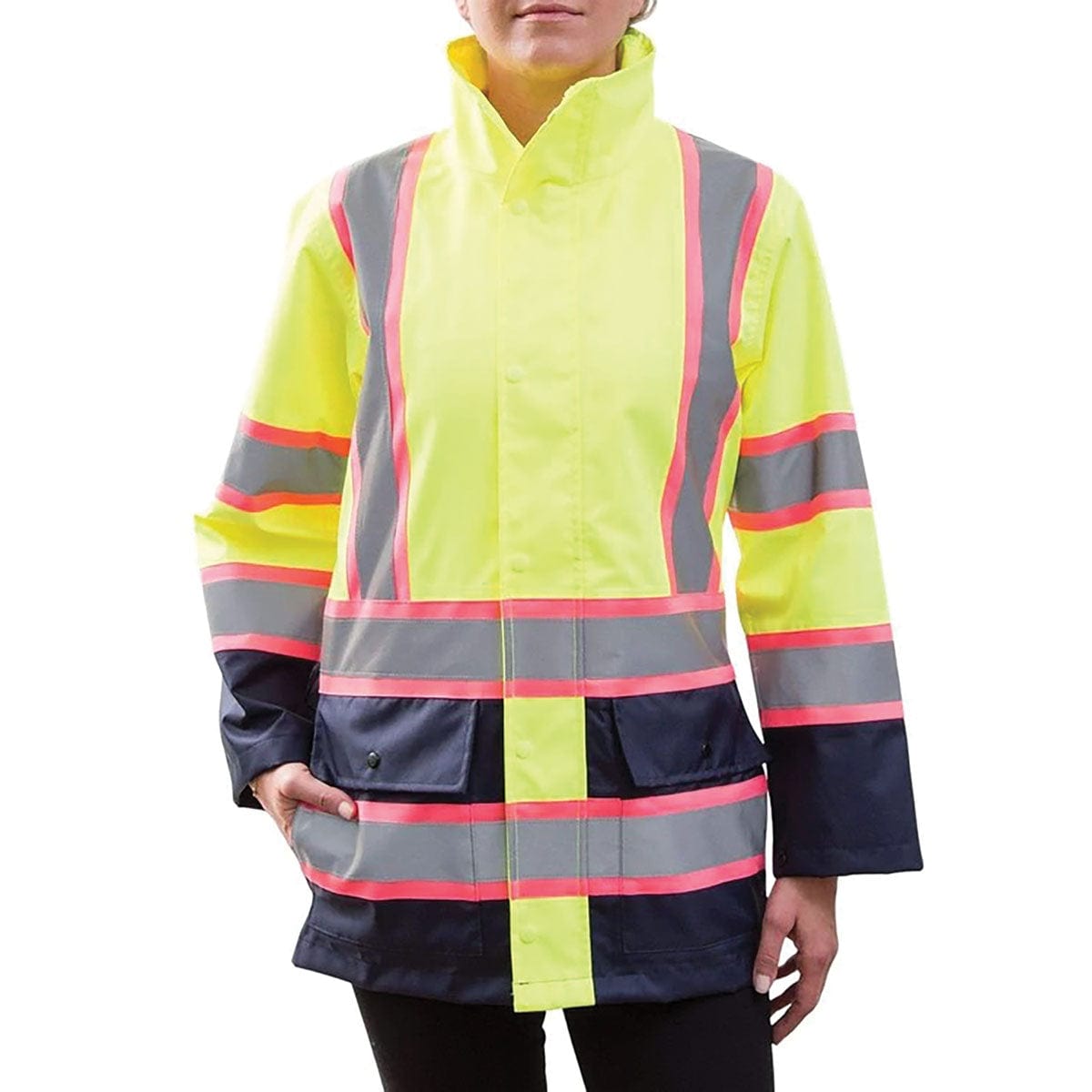Utility Pro Women's ANSI Class 2 Hi-Vis Rain Jacket