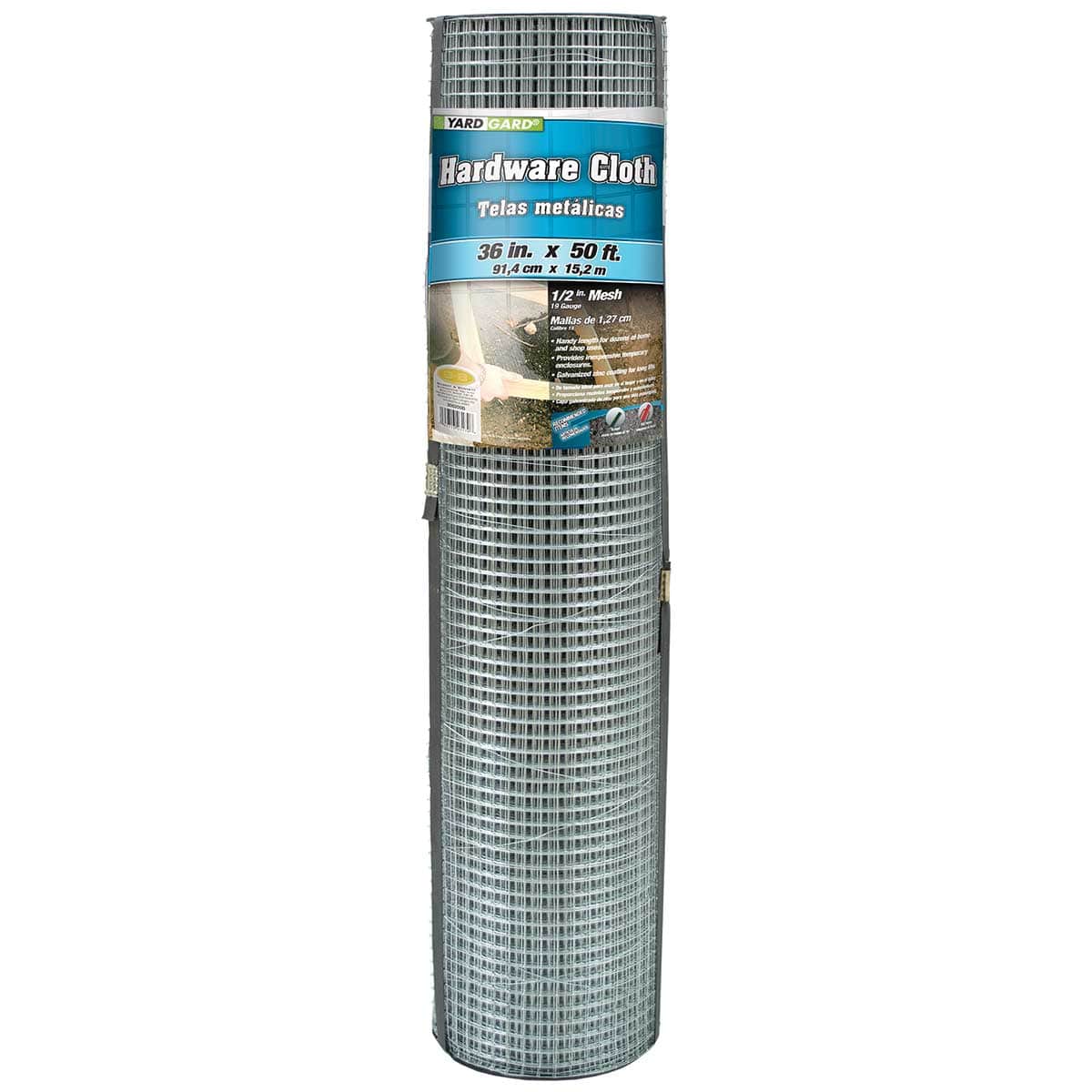 36"x50' Yardgard 19 Gauge Galvanized Hardware Cloth Fencing
