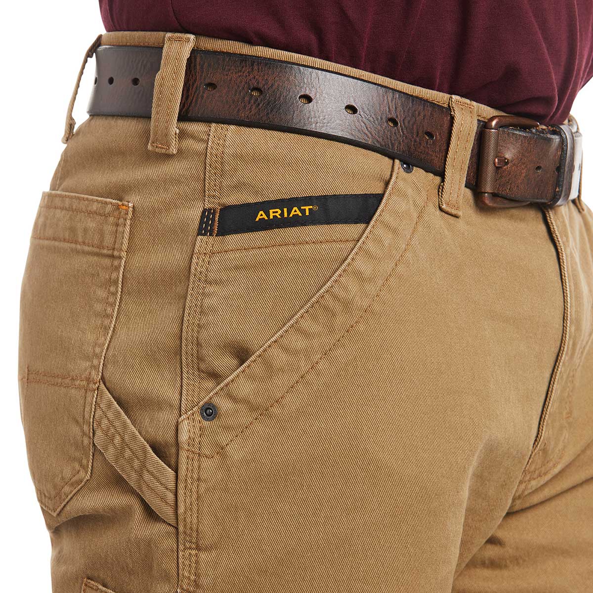 Ariat Men's Rebar M4 Low Rise DuraStretch Washed Twill Dungaree Boot Cut Pant