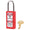 Red Master Lock 411 Bilingual Zenex Thermoplastic Safety Padlocks