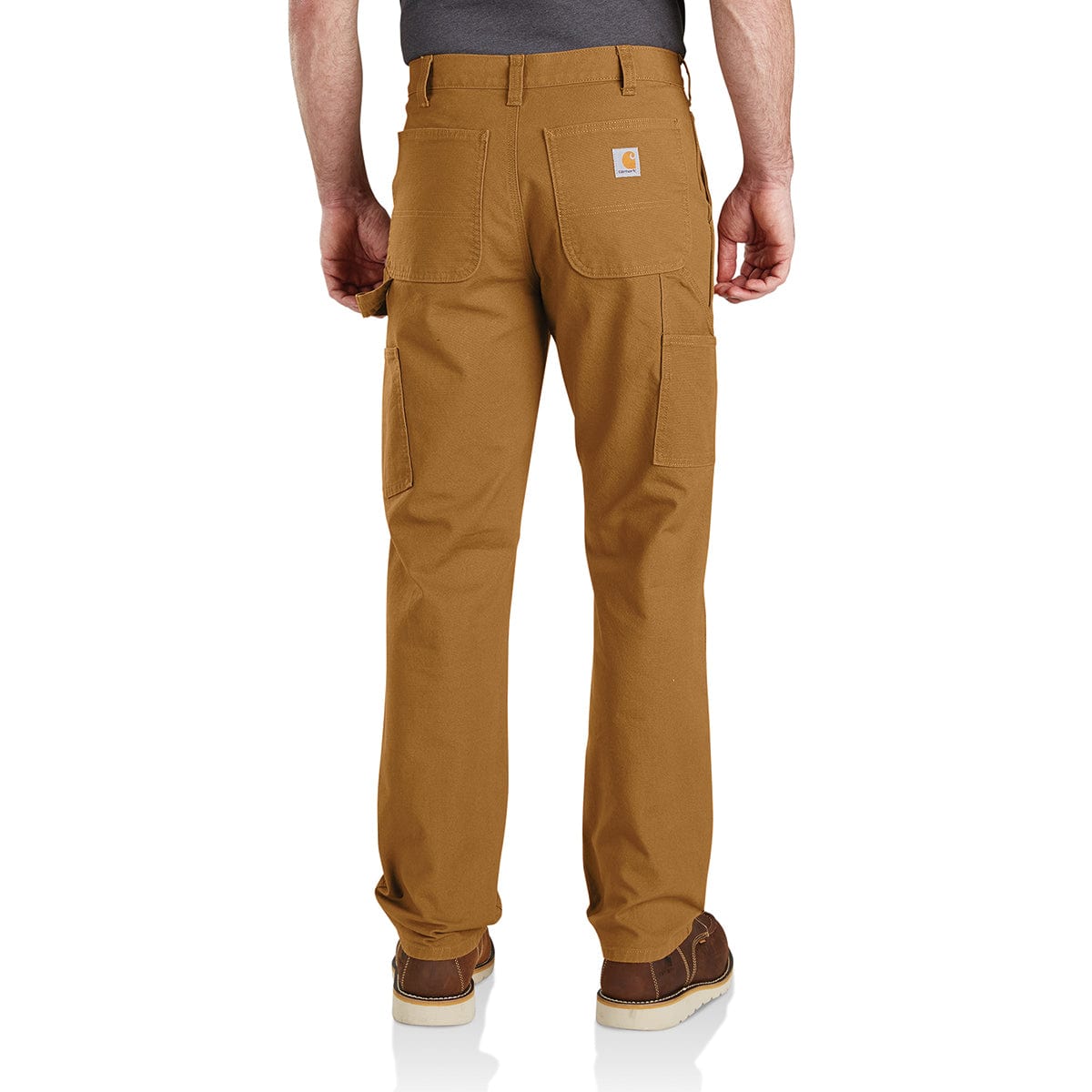 Carhartt Men's Relaxed Fit Carhartt Brown Canvas Work Pants (32 X 34) in  the Pants department at