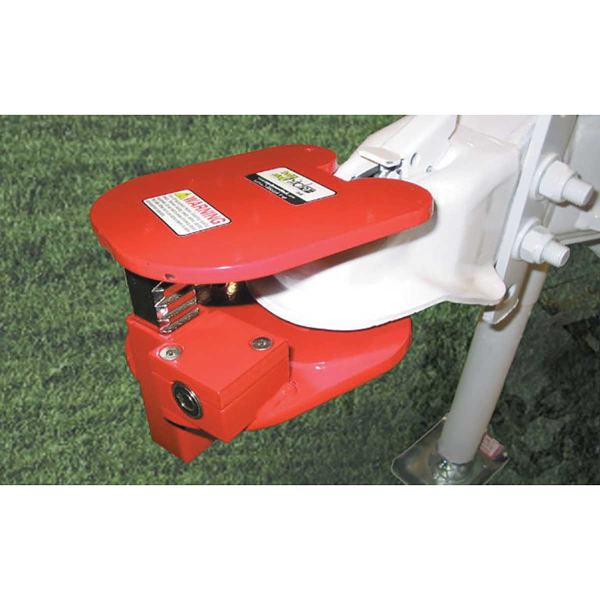 Equipment Lock Company Ball and Ring Hitch Lock In Use+++Equipment Lock Company Ball and Ring Hitch Lock In Use