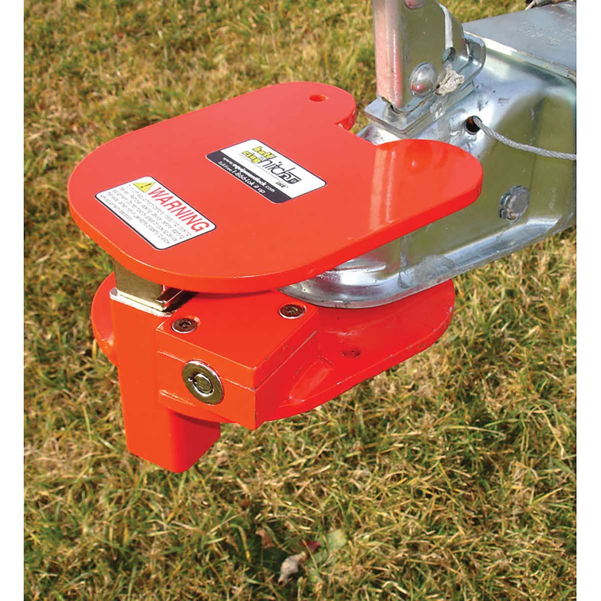 Equipment Lock Company Ball and Ring Hitch Lock in use