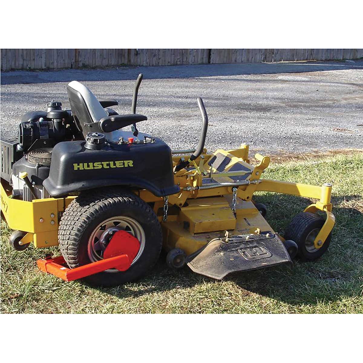 Equipment Lock Company Heavy Duty Wheel Lock In Use+++Equipment Lock Company Heavy Duty Wheel Lock In Use