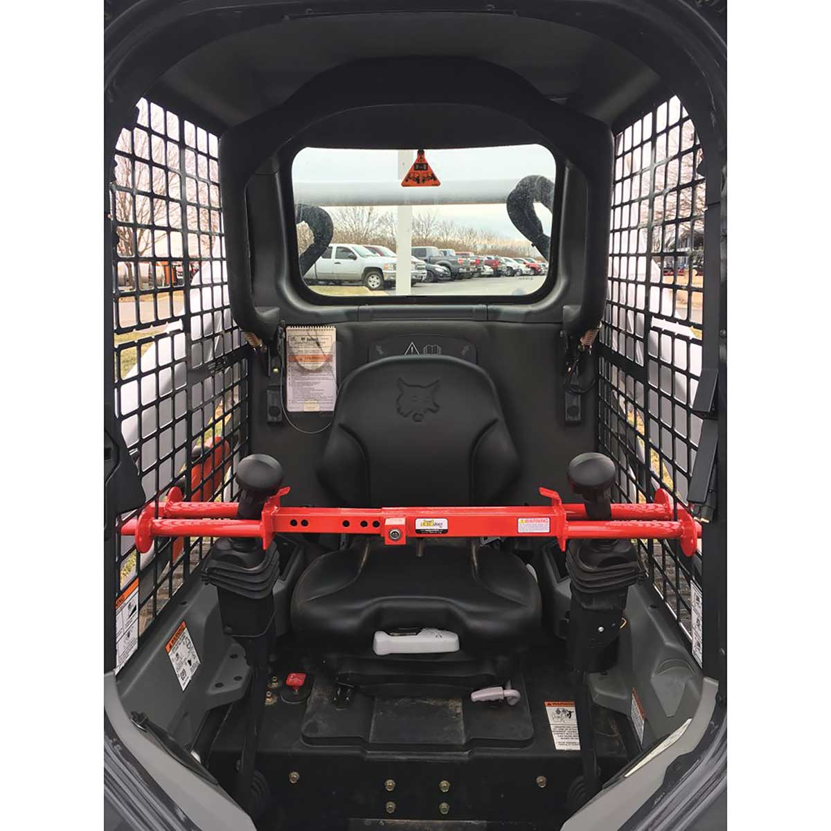 Equipment Lock Company Skid Steer Lock In Use+++Equipment Lock Company Skid Steer Lock In Use