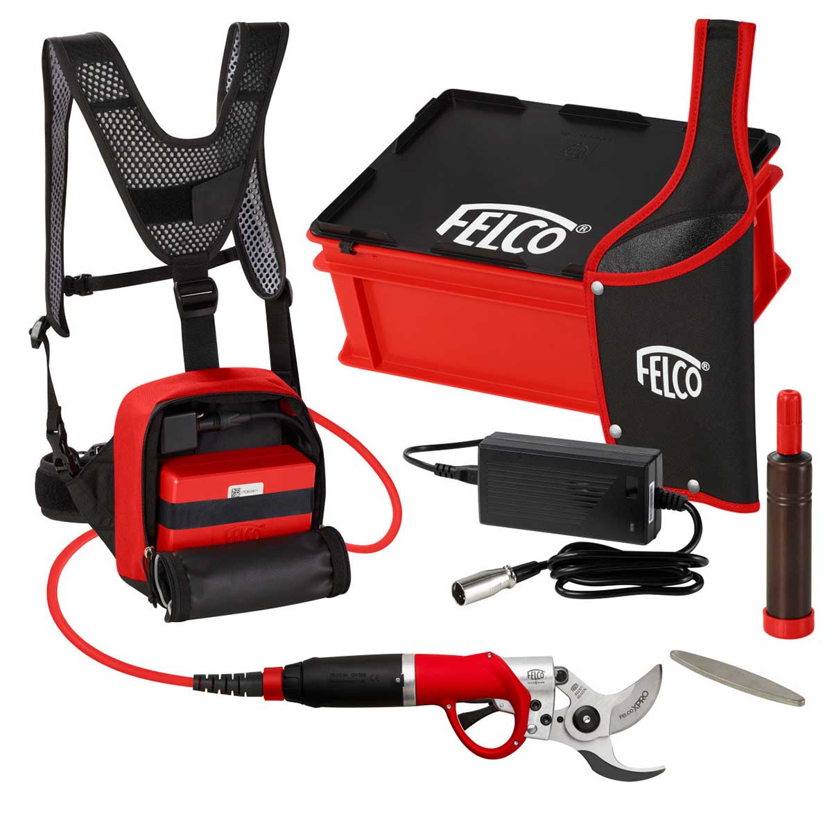 FELCO 822 Electric Pruner Kit with Double Capacity Battery
