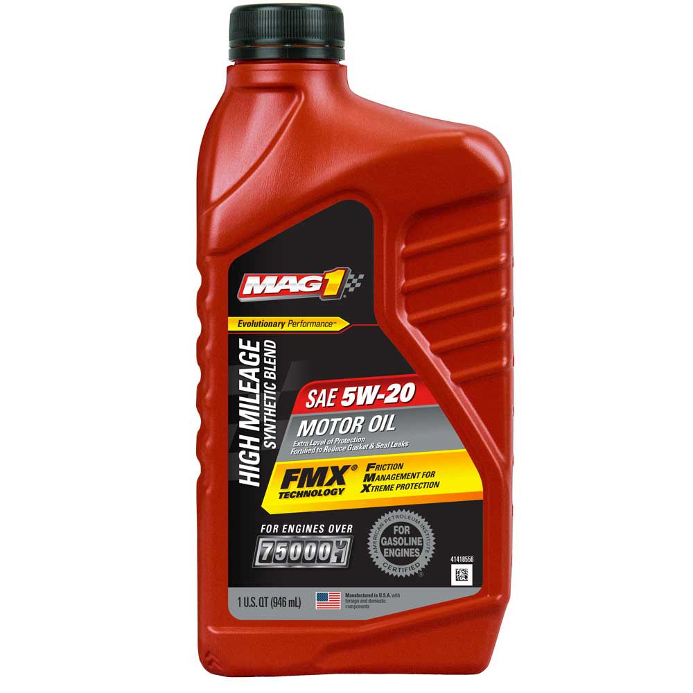 1 qt. 5W-20 Mag 1 High Mileage Synthetic Blend