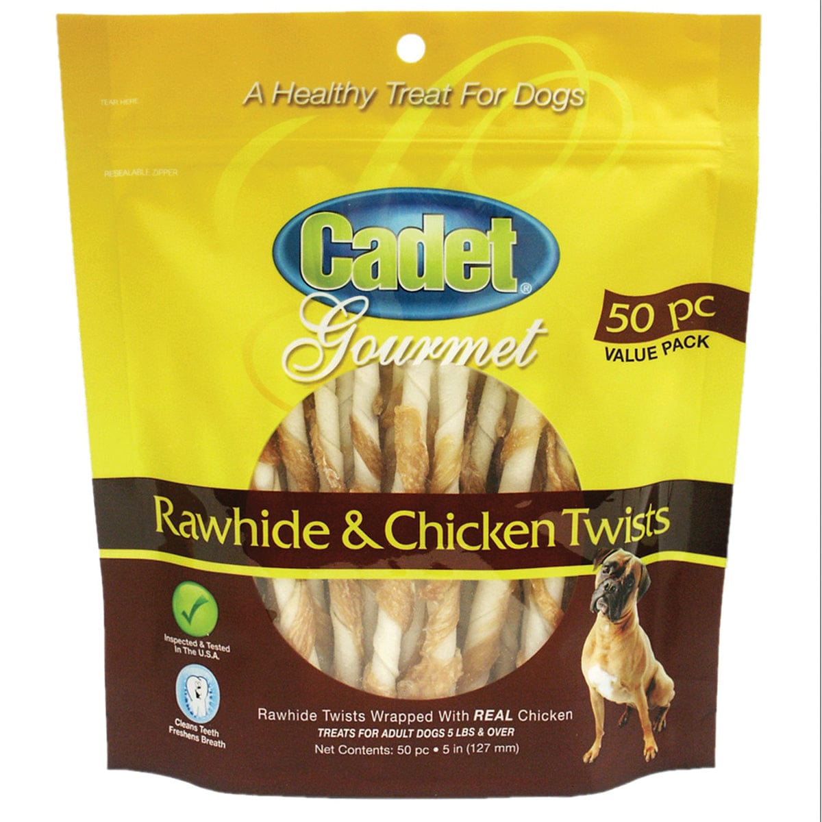 Cadet Premium Gourmet Rawhide Twists Treats