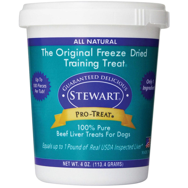 Stewart® Pro-Treat Freeze Dried Beef Liver Dog Treats, 4 oz. Tub