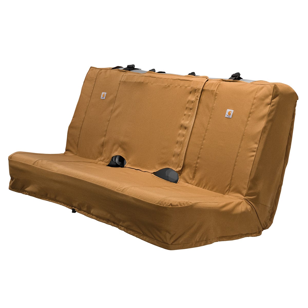 Brown Carhartt Universal Fitted Nylon Duck Full-Size Bench Seat Cover