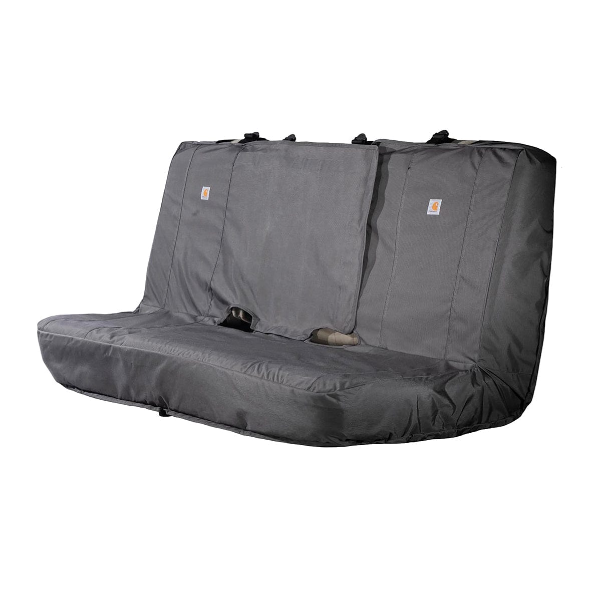Black Carhartt Universal Fitted Nylon Duck Full-Size Bench Seat Cover