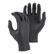 Majestic 4 mil Disposable Powder Free Black Nitrile Gloves Box of 100