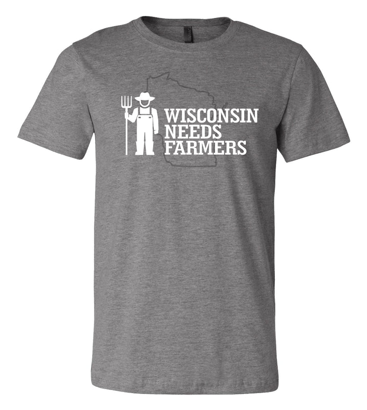 Wisconsin Needs Farmers Short-Sleeve T-Shirt