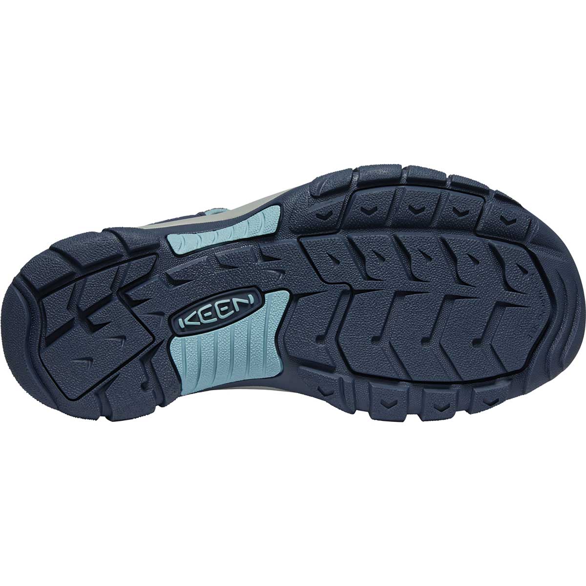 Image showing the sole of the blue KEEN Women's Newport H2 Sandals