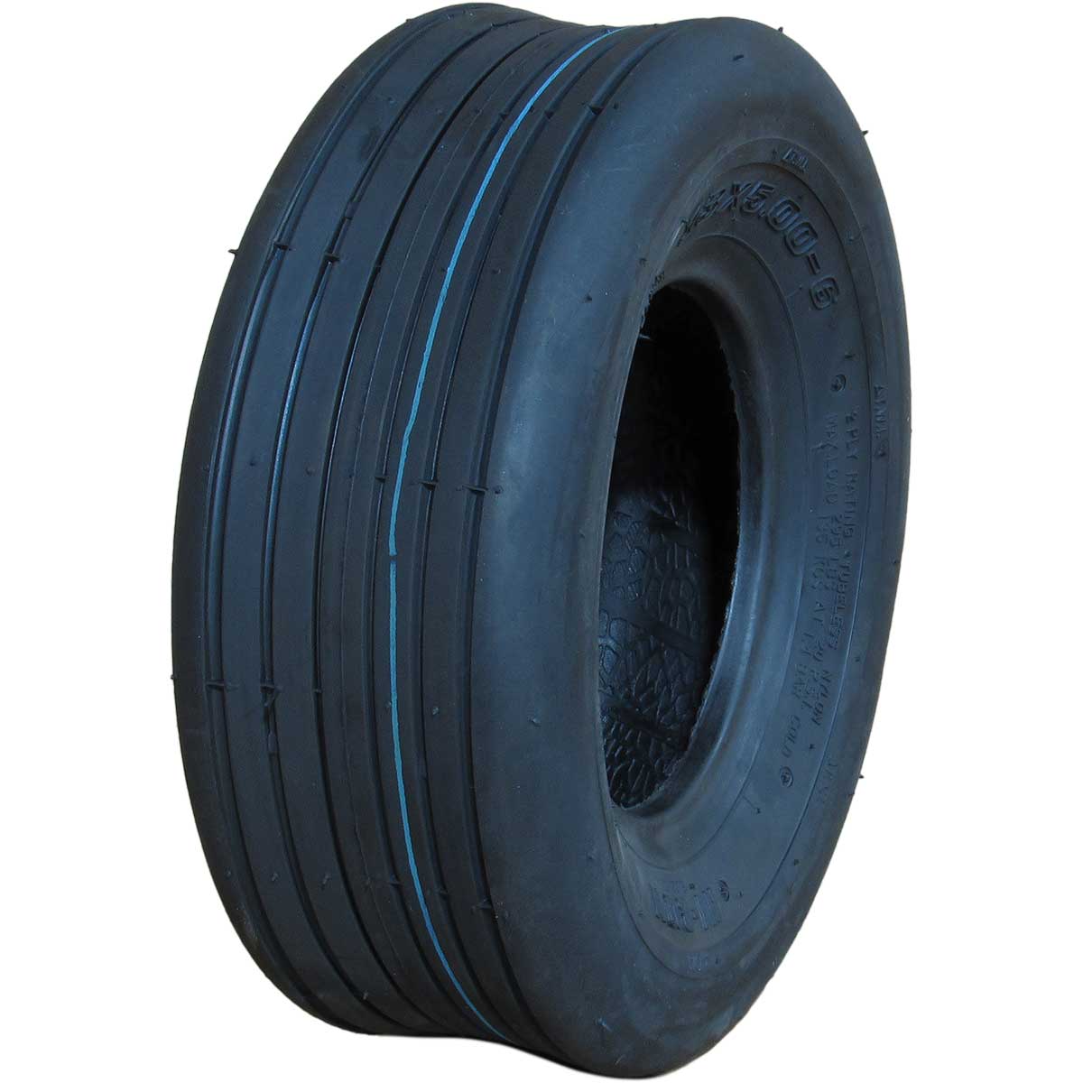 13x5.00-6 2-ply Hi-Run Ribbed Commerical Mower Tires