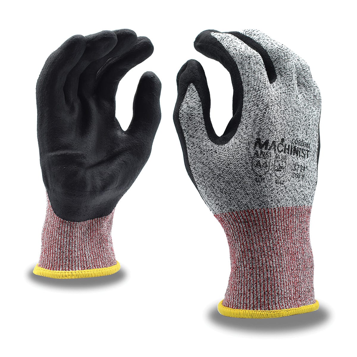Cordova MACHINIST Cut Level A4 Black Foam Nitrile Coated Gloves