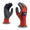 Cordova iON Flex Nimble Red Nylon Shell Grey Crinkle Latex Coated Work Gloves, 12 pairs