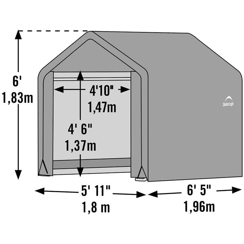 ShelterLogic Shed-in-a-Box 6 Ft. x 6 Ft. x 6 Ft.