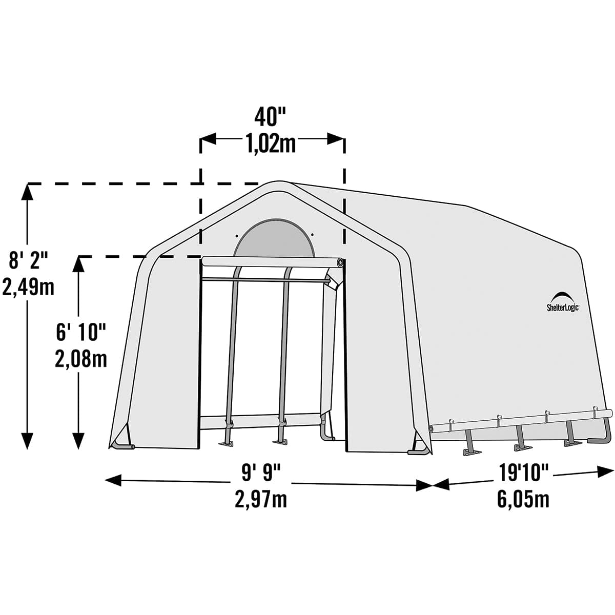 ShelterLogic GrowIT Greenhouse-in-a-Box Peak 10 Ft. x 20 Ft. Greenhouse